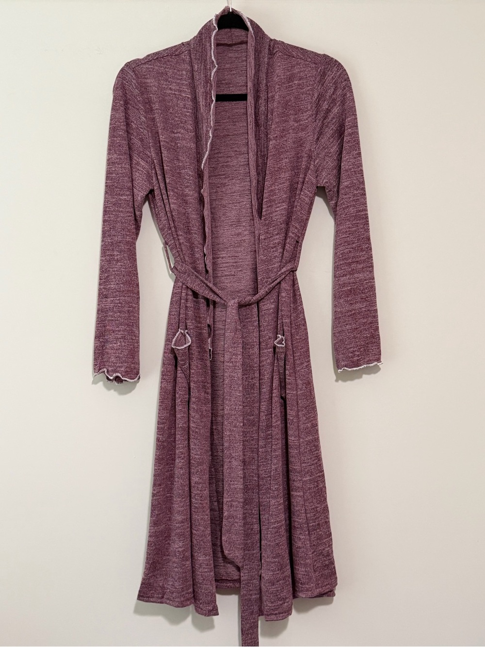 Women's Soft Knit Robe - Heathered Mauve